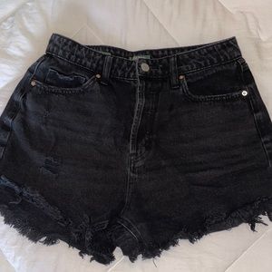 SIZE 6 WILD FABLE HIGHEST RISE BLACK CUTOFF SHORTS